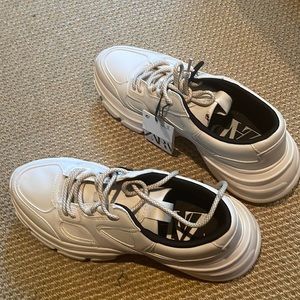 Zara white dad sneakers
